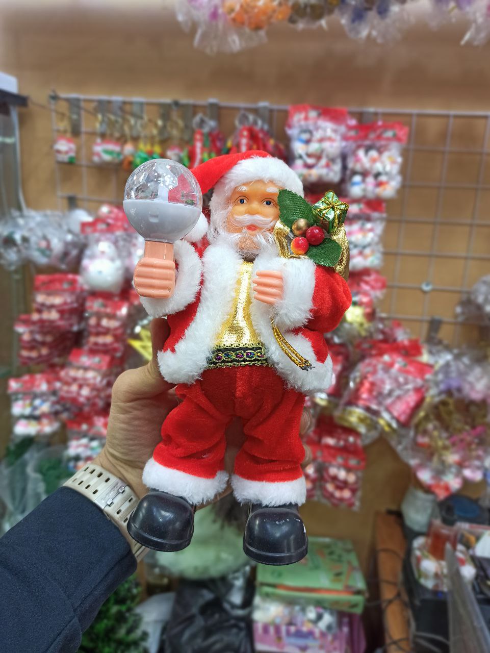 بابانوئل متحرک مدل رقاص چراغ دار مشعل پخش به صورت عمده در ایران