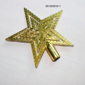 ستاره سر درخت سایز بزرگ مخصوص کاج کریسمس برفی و ساده